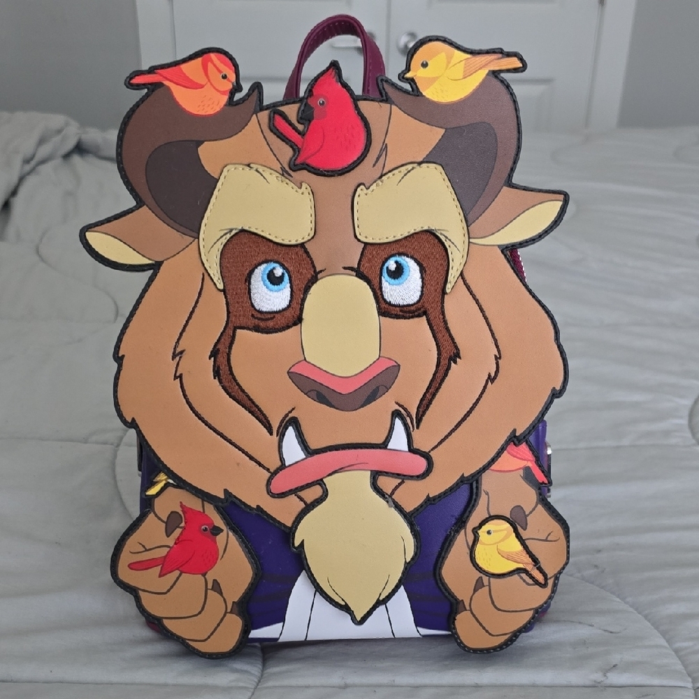 Loungefly Red and Yellow Beast Backpack